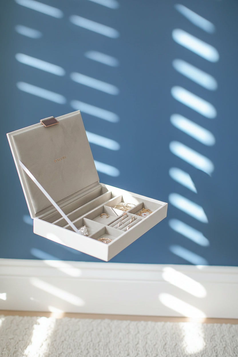 3-Piece Stackable Organizer for Necklaces, Rings, Charms and Watches