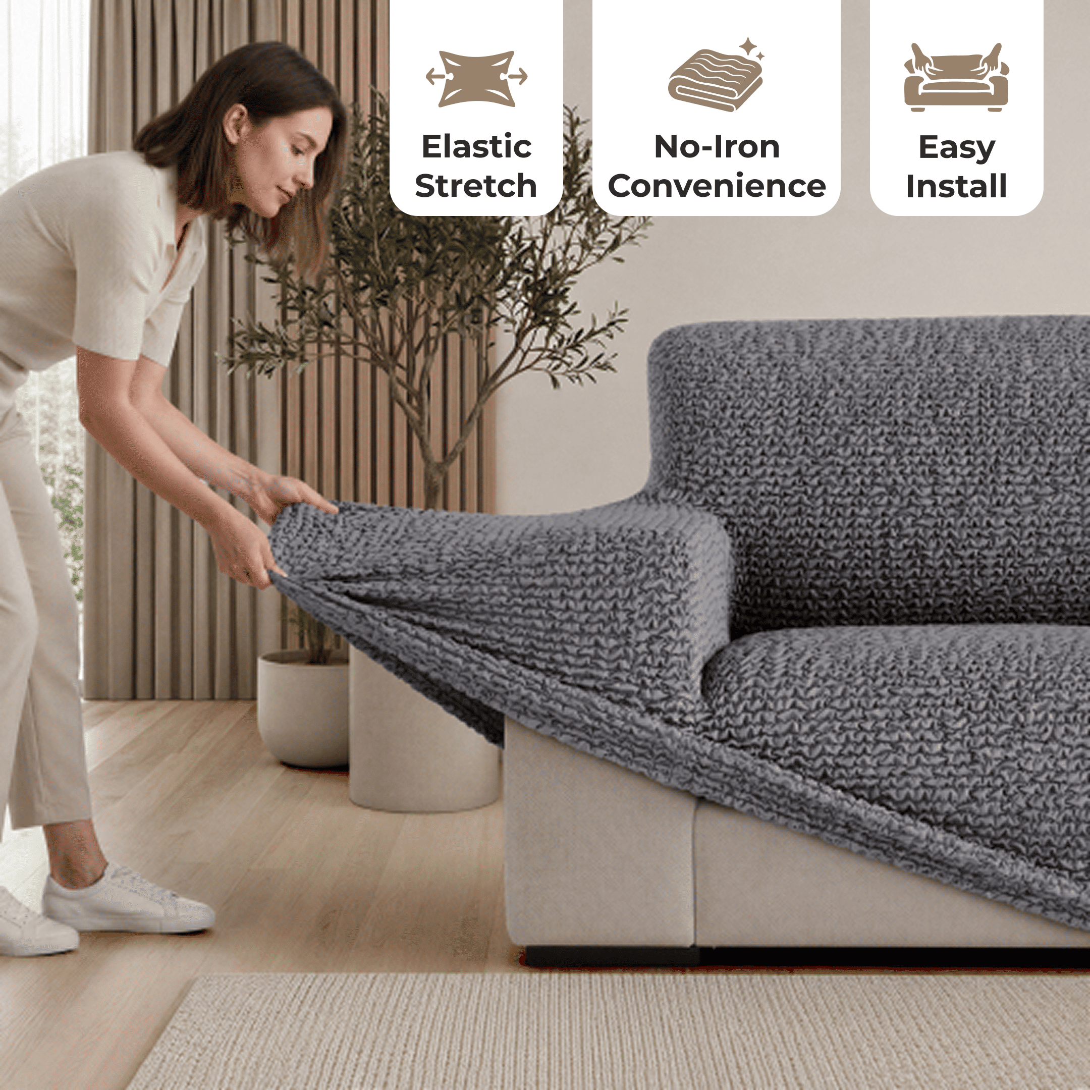 3-Seater Stretch Sofa Slipcover