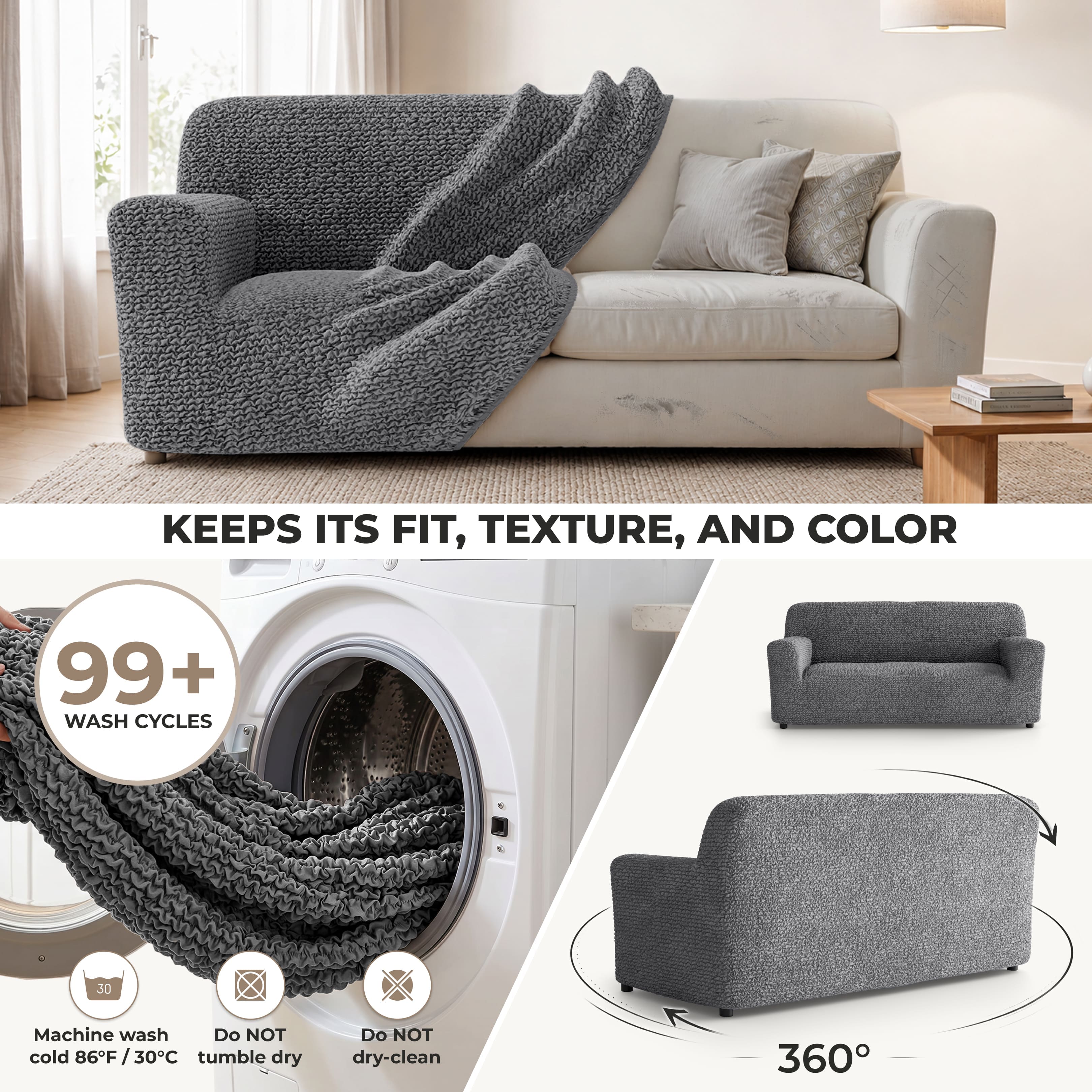 3-Seater Stretch Sofa Slipcover