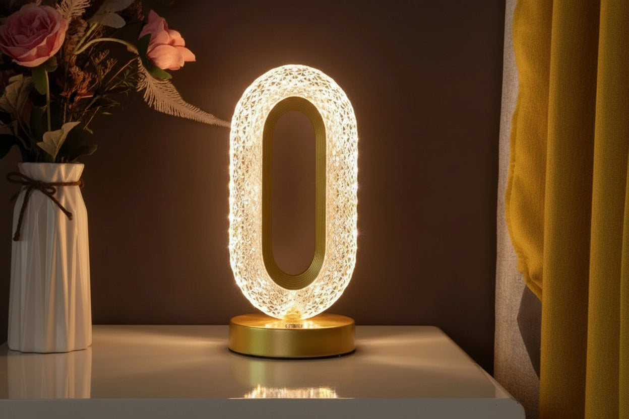 Rechargeable Touch Dimming Lamp with Acrylic Design