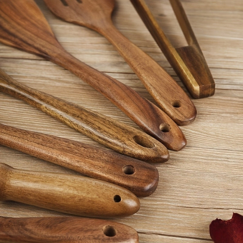 7-Piece Wooden Kitchen Utensil Set