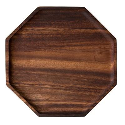Acacia Wood Serving Plate – 12-Inch Wooden Platter for Appetizers, Salads, and Desserts – Elegant Serving Dish