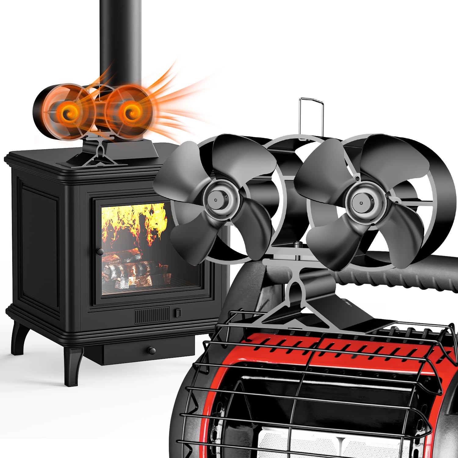 Adjustable Blade Stove Fan