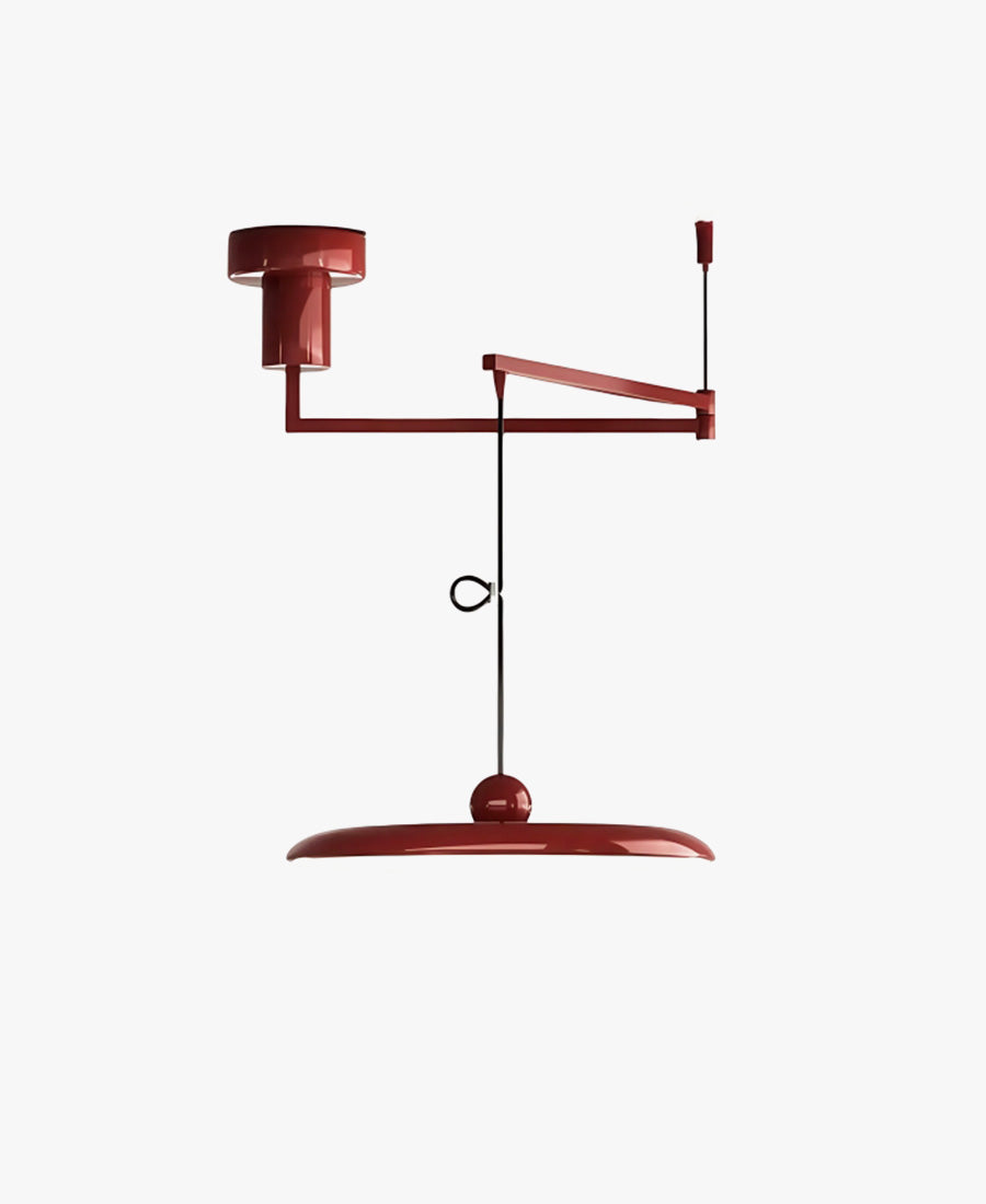 Adjustable Swing Arm Acrylic Disc Pendant Light with Integrated LED
