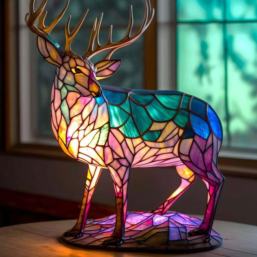 Animal-Shaped Mosaic LED Table Lamp