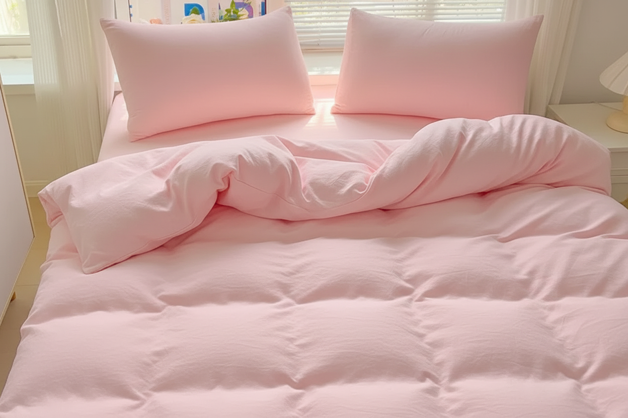 Breathable Polyester Duvet Cover Set with Pillowcases