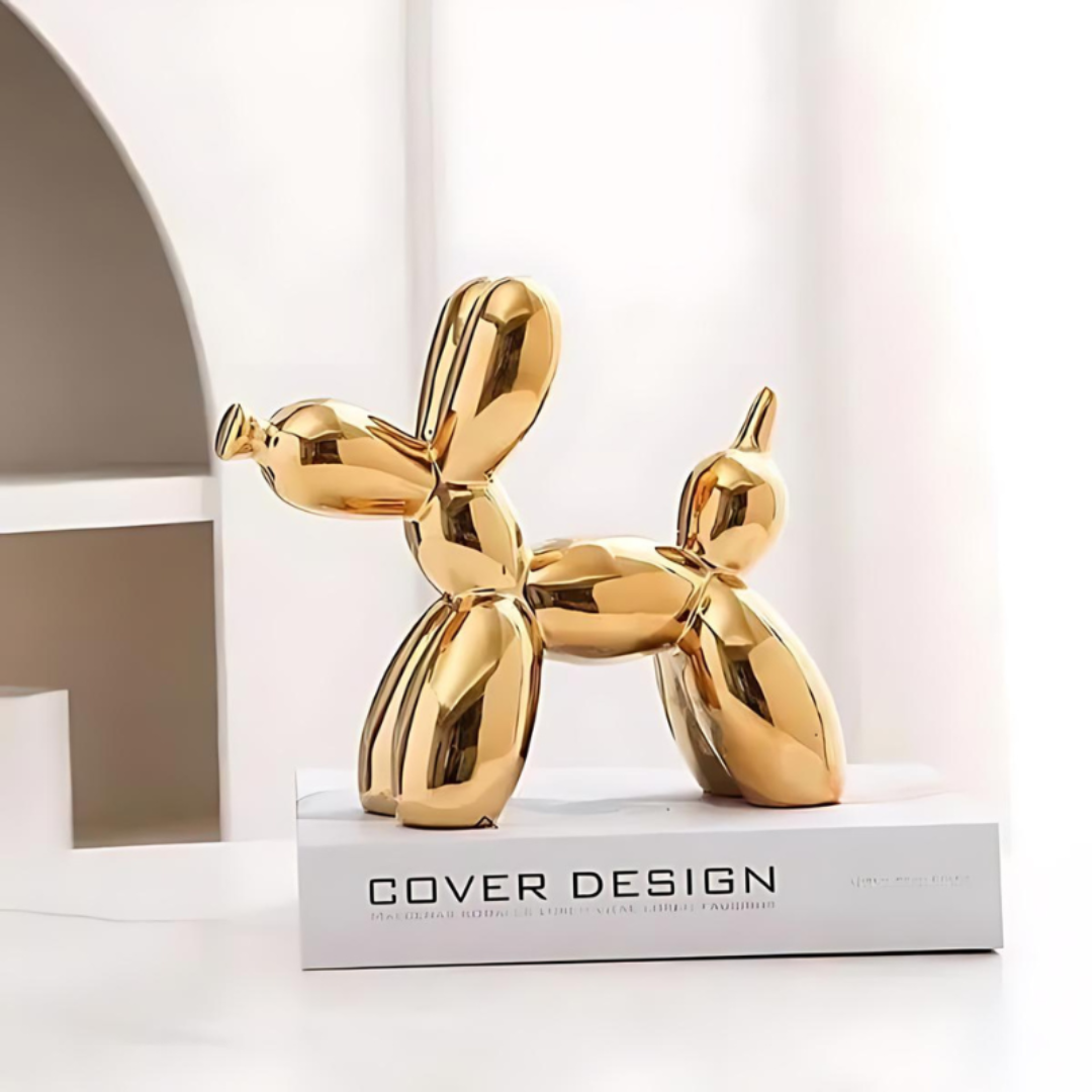 Ceramic Balloon Dog Statue – Playful Decorative Art for Home and Office