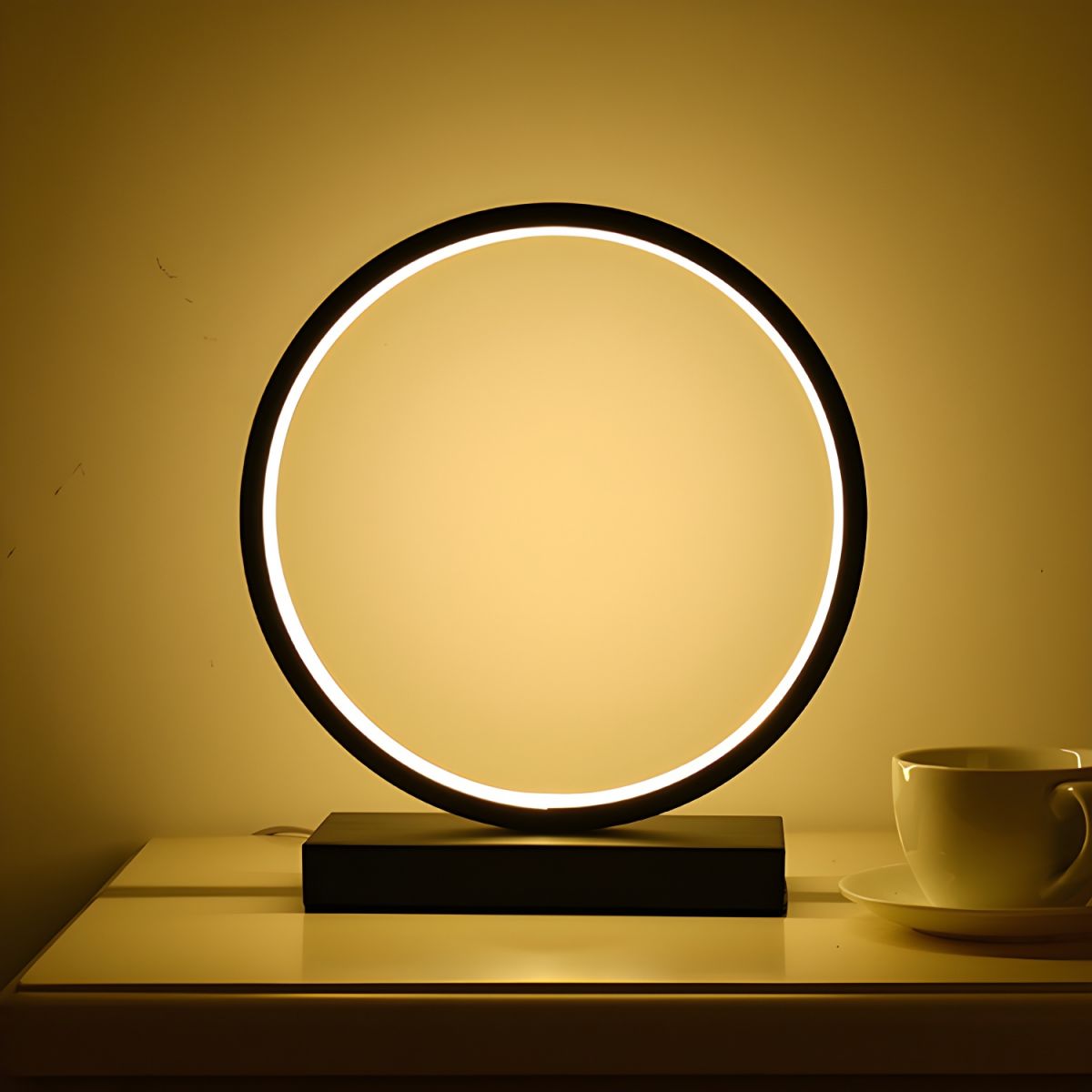 Circular LED Display Table Lamp