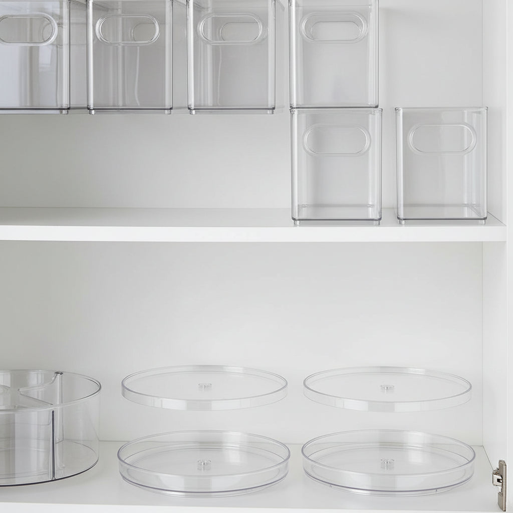 Clear Stackable Open-Front Pantry Storage Bin