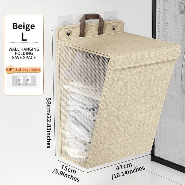 Collapsible Wall-Mounted Drill-Free Laundry Basket