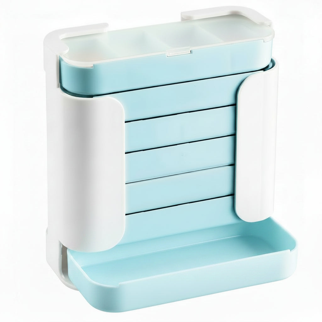 7-Day Pill Organiser with Colour-Coded Daily Compartments