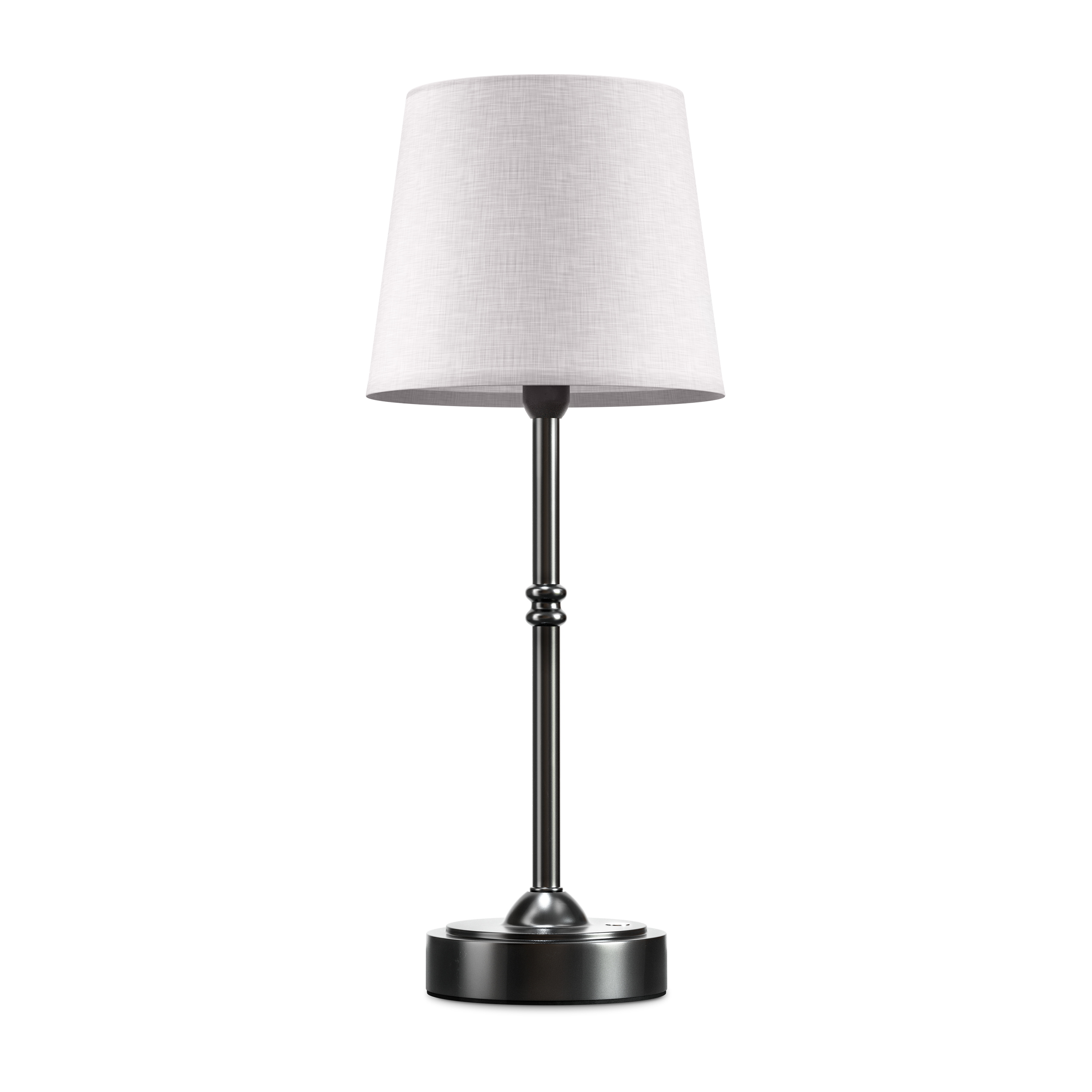 Contemporary Table Lamp with Adjustable Brightness – Modern Bedside or Living Room Lamp in Black and White
