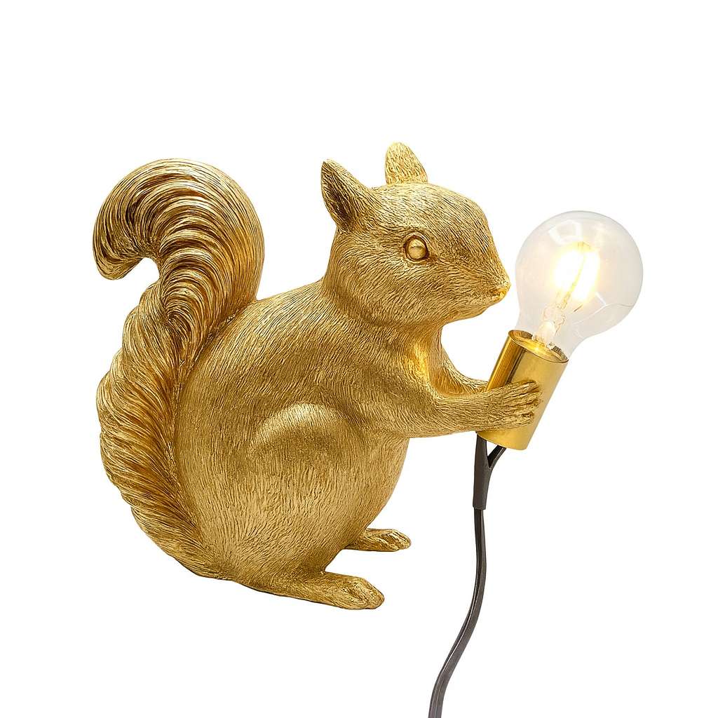 Squirrel-Inspired LED Table Lamp with Warm Light