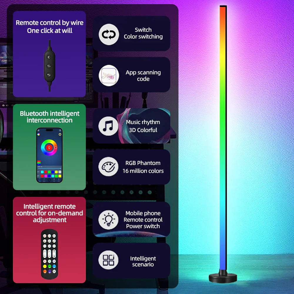 Dimmable Remote Control Smart Floor Lamp
