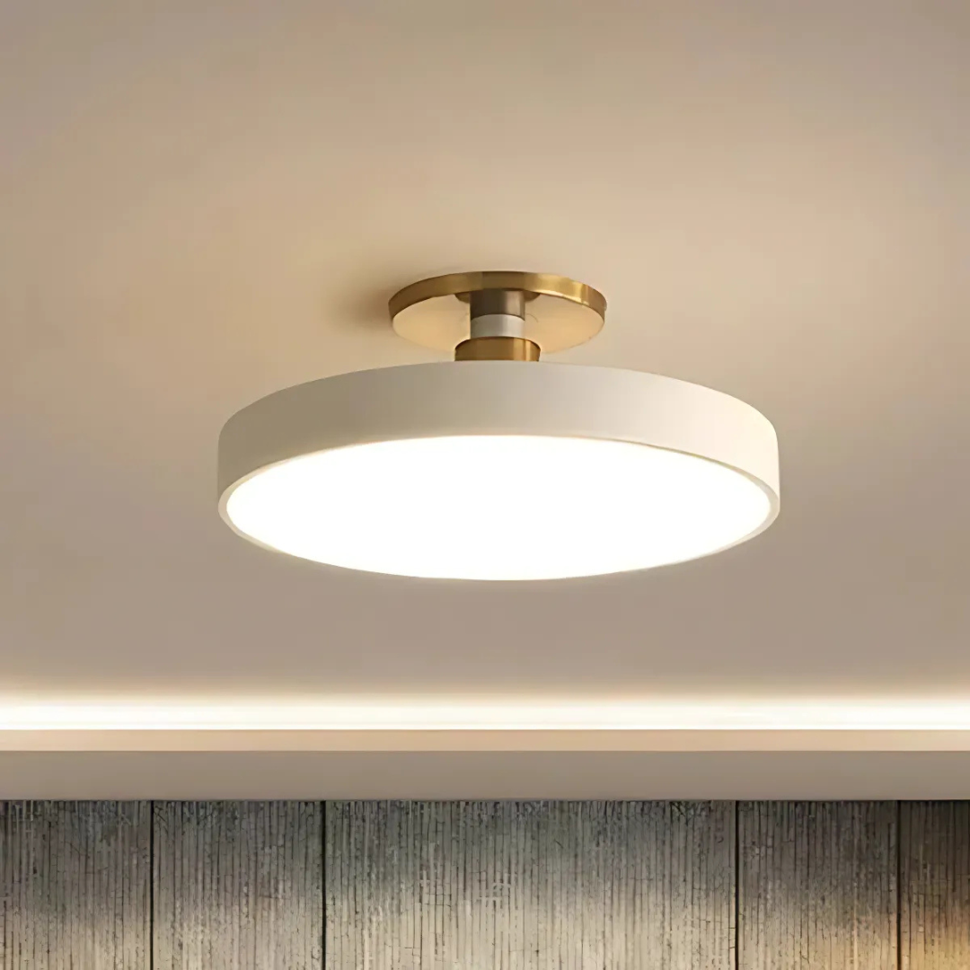 Dimmable Metal Fixture with Gold Finish