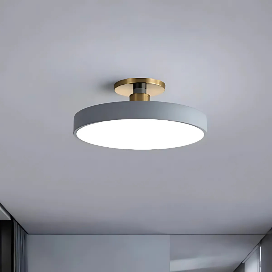 Dimmable Metal Fixture with Gold Finish