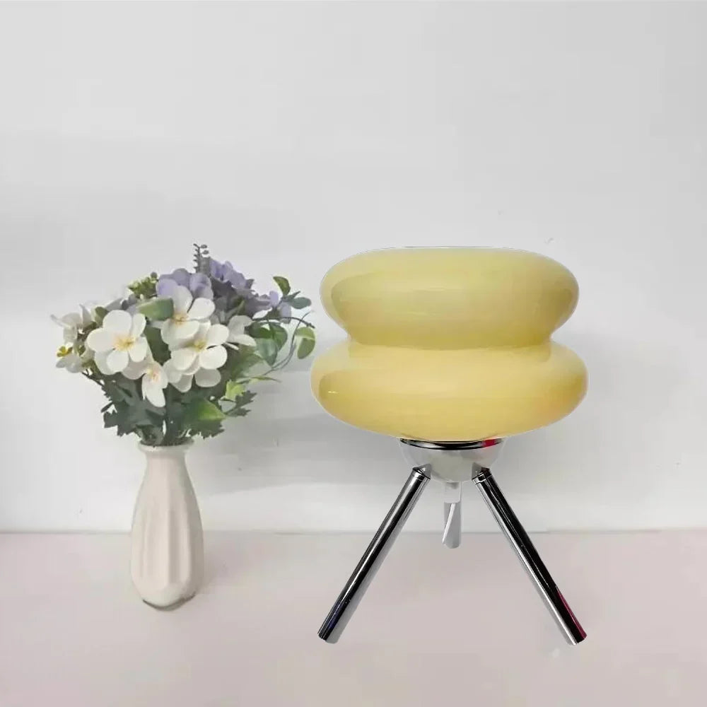 Double-Layer Shade with Modern Tripod Base