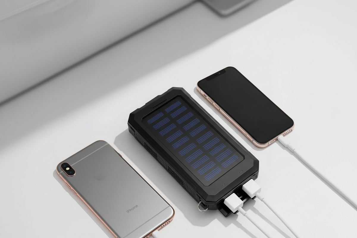 Dual USB Powerbank with LED Flashlight