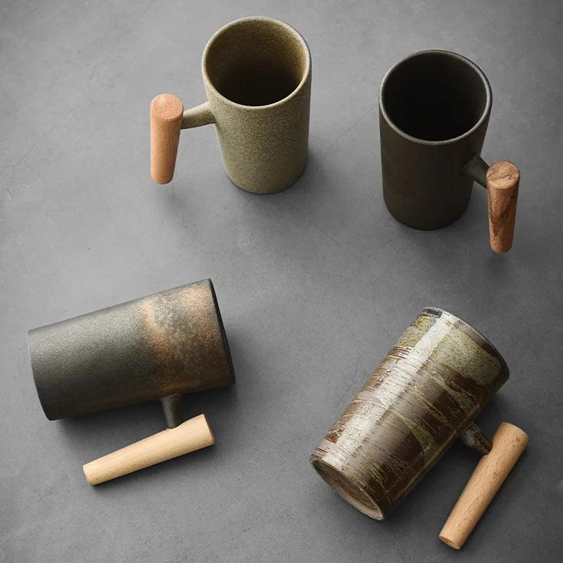 Eco-Friendly Ceramic Coffee Mugs Collection, Porcelain Cups, 220 ml Capacity for Sustainable Drinkware