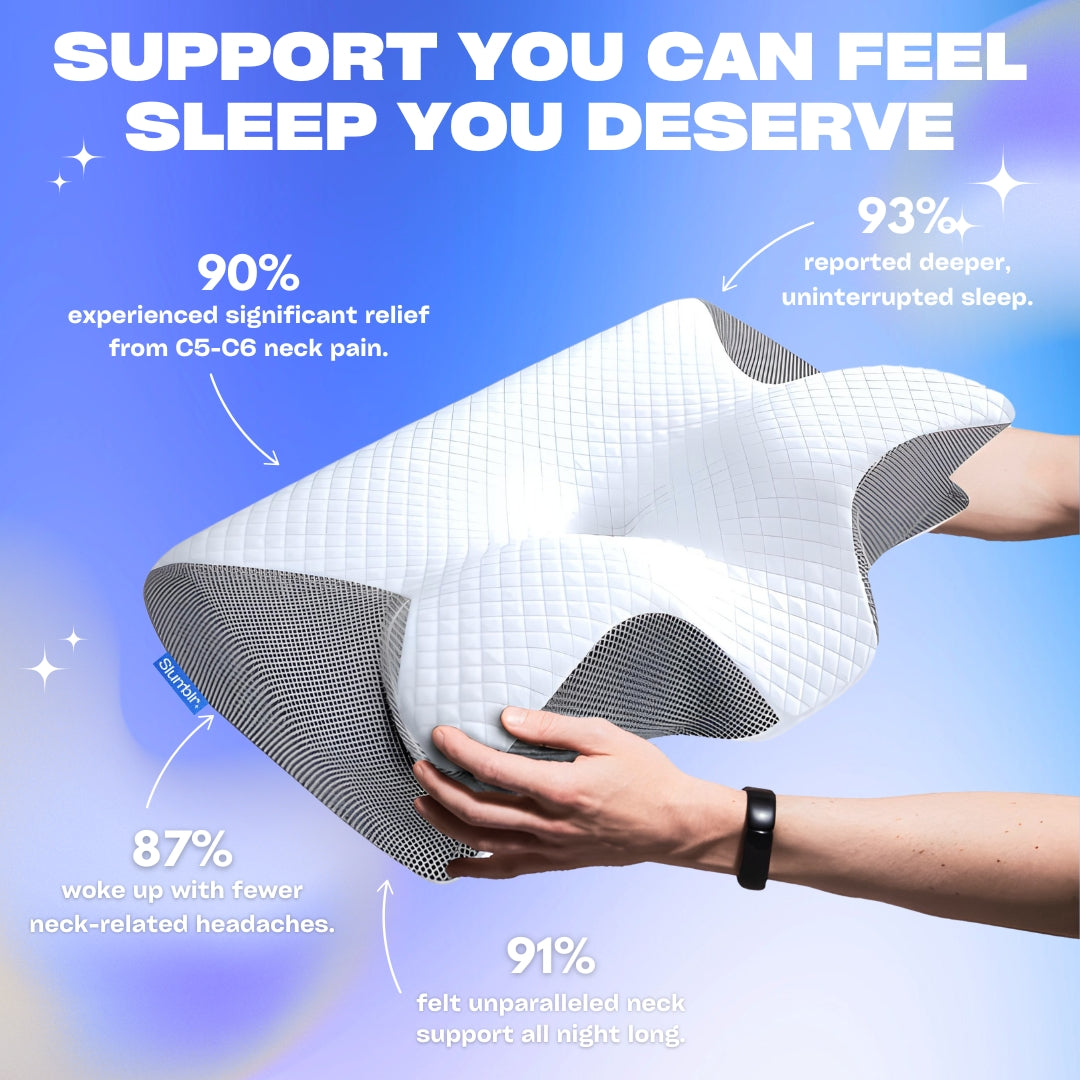 Ergonomic Memory Foam Pillow for Neck Pain Relief – Contour Design with Cooling Cover, Ideal for All Sleep Positions