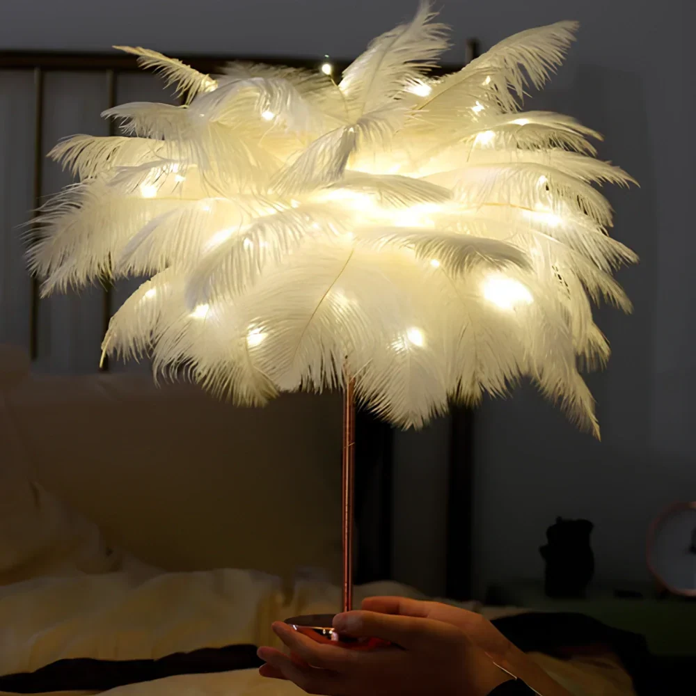 Feather Tree Table Lamp