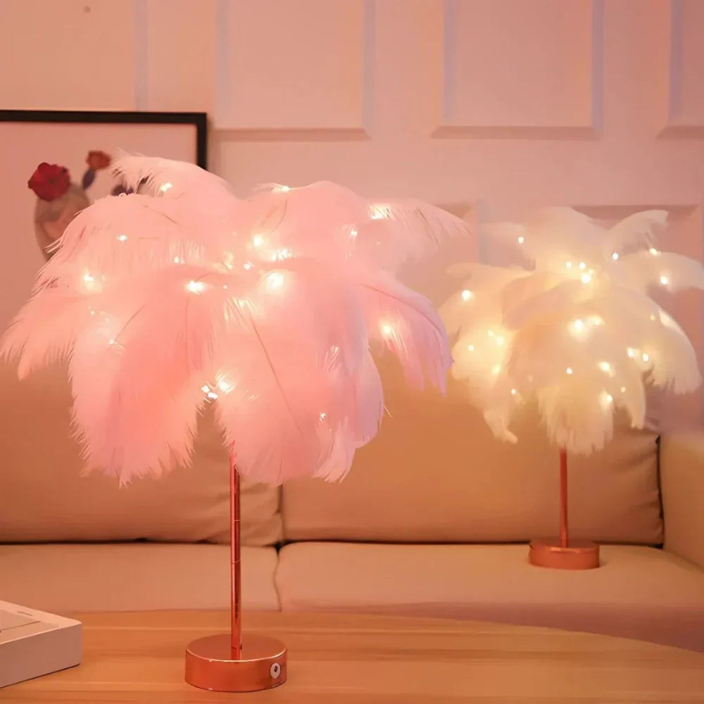 Feather Tree Table Lamp