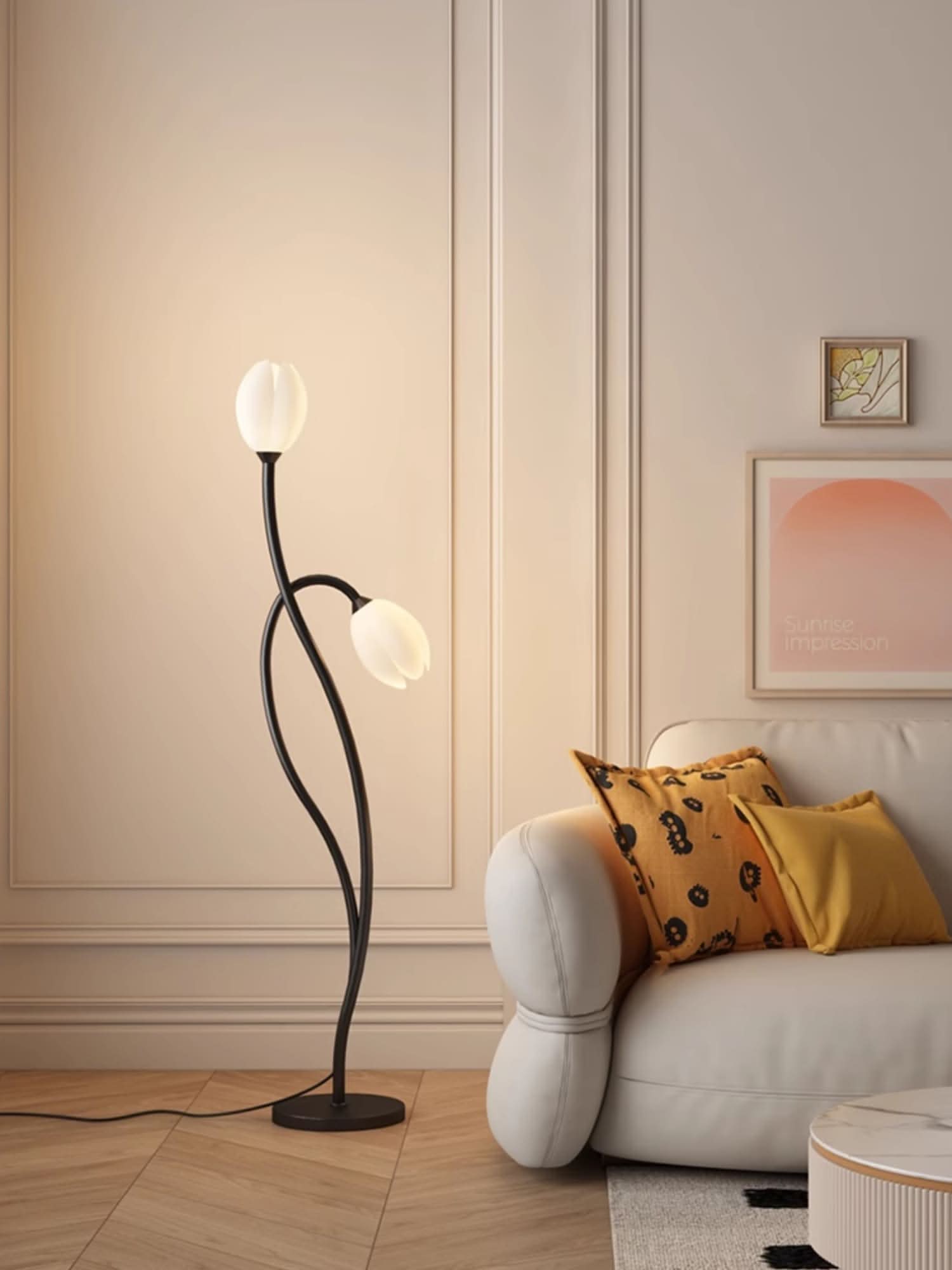 Floral Adjustable Floor Lamp