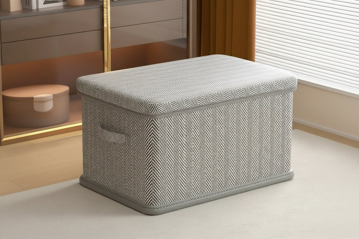 Foldable Storage Box with Lid – Large Capacity Organizer for Clothes, Toys and Household Items