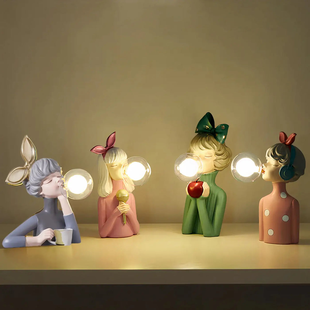 Girl with Balloon LED Table Lamp