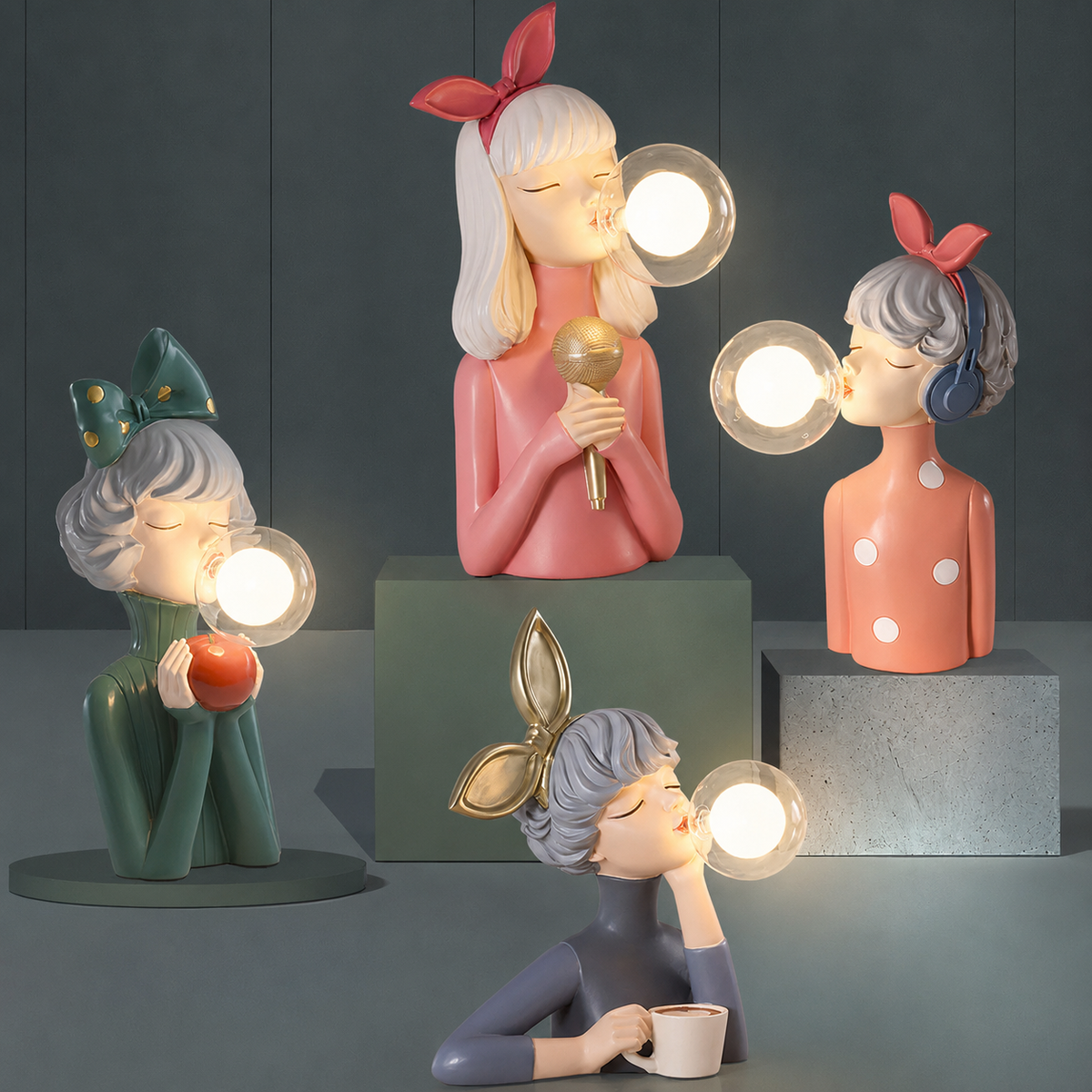 Girl with Balloon LED Table Lamp