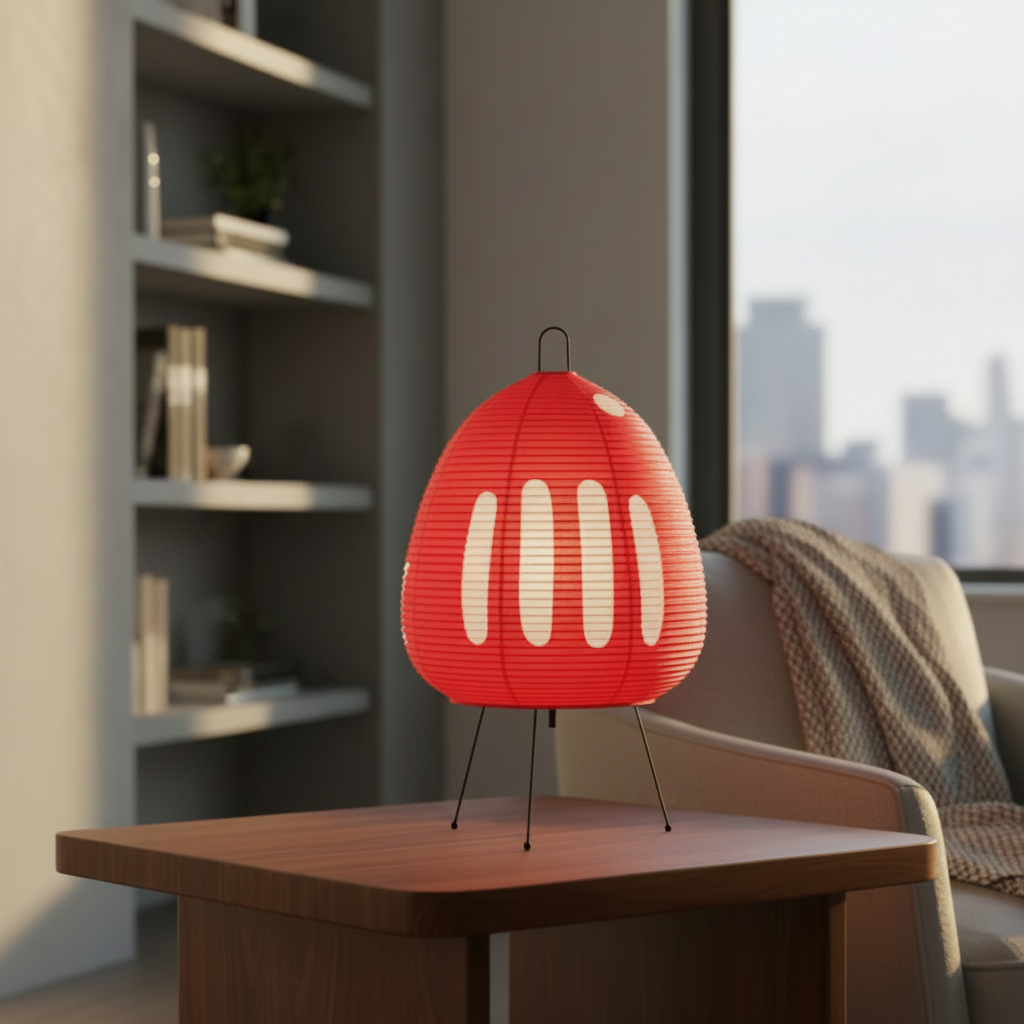Japanese Wabi-Sabi Rice Paper Table and Floor Lamp