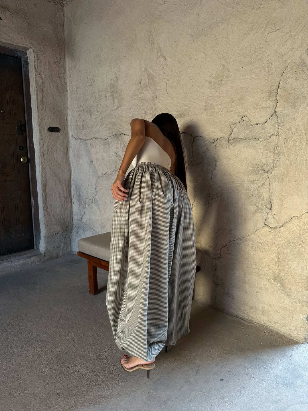 Women's Khaki Wide-Leg Pants