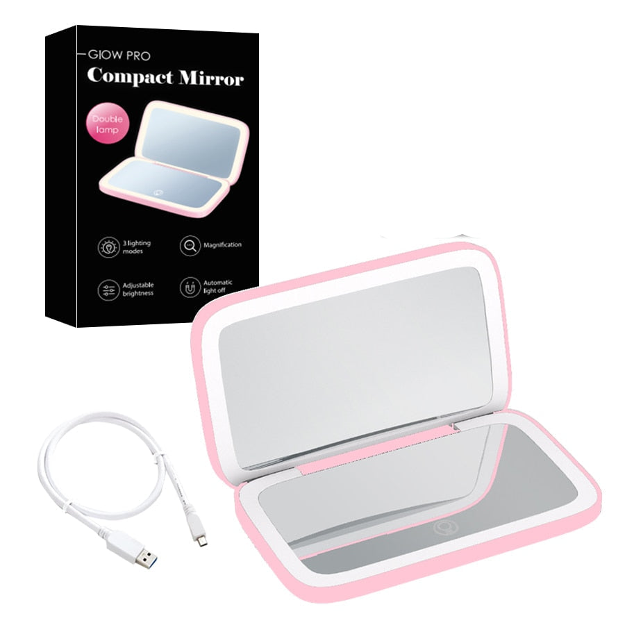 Magnifying Rechargeable Led-Lit Vanity Mirror