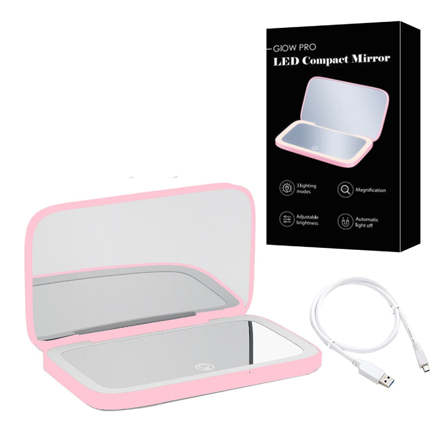 Magnifying Rechargeable Led-Lit Vanity Mirror
