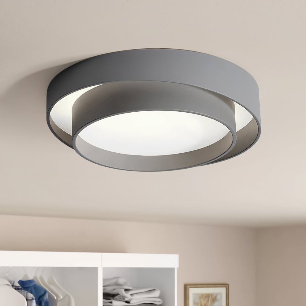 Concentric Ring LED Ceiling Light with Layered Modern Design