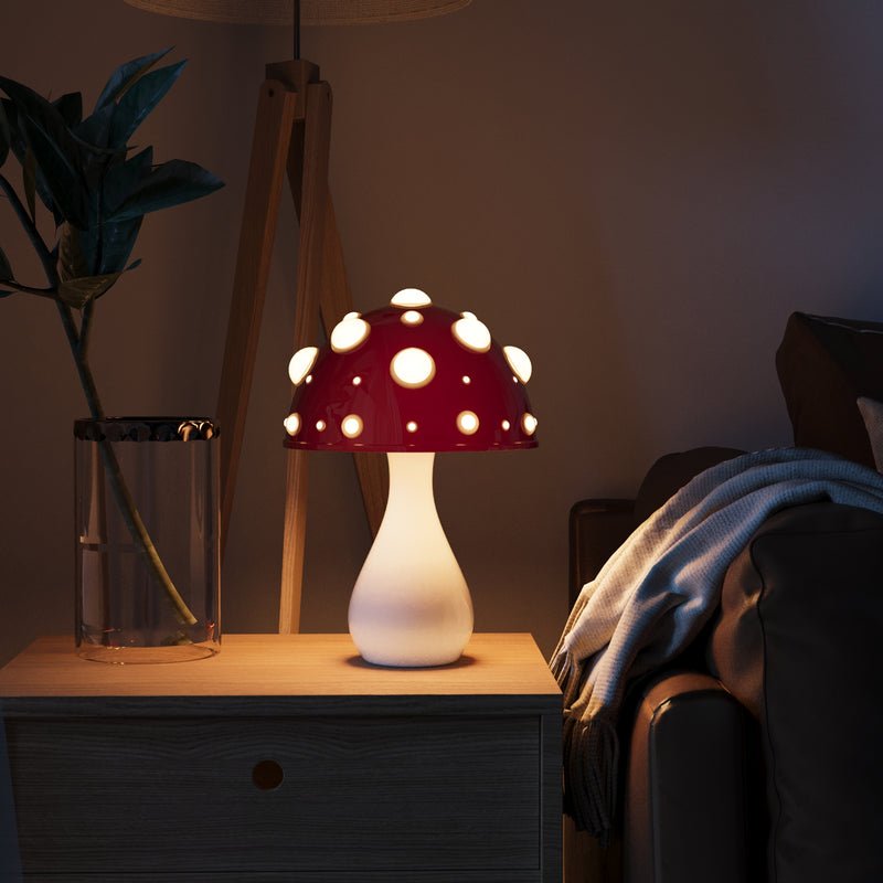 LED Mushroom Table Lamp Warm White Dimmable Decorative Light