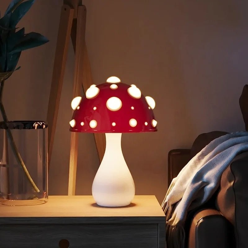 LED Mushroom Table Lamp Warm White Dimmable Decorative Light
