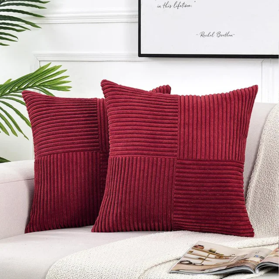 Luxury Decorative Cushion Cover 45x45 cm Plush Pillow with Hidden Zipper - Perfect for Couch and Bed, Stylish Scatter Cushion