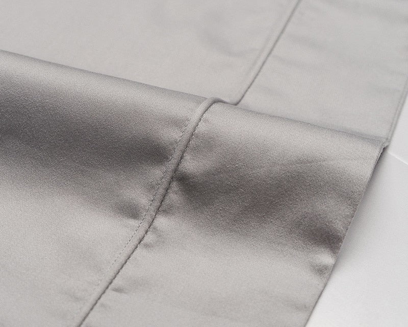 Luxury Grey Bedding Set, 1000TC Egyptian Cotton Sheets with Deep Fitted Sheet and 2 Pillowcases