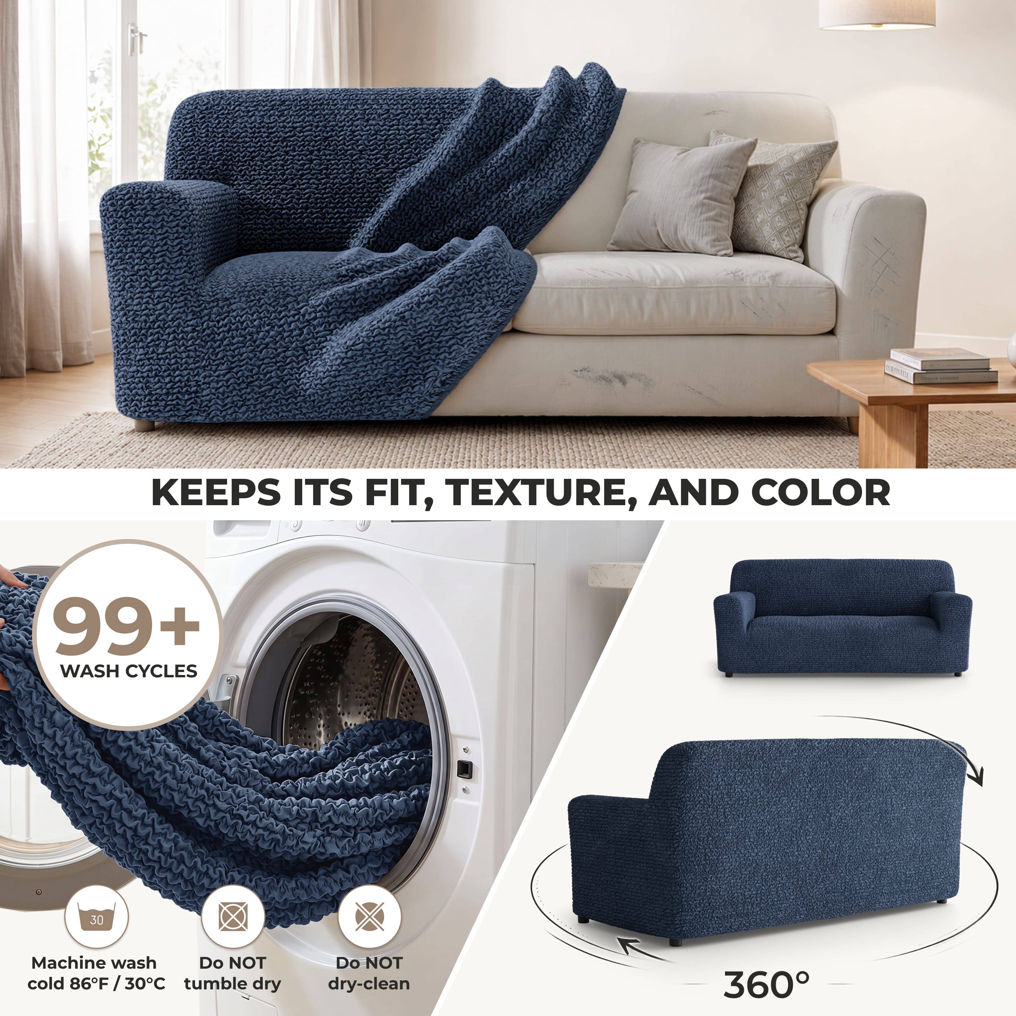 3-Seater Stretch Sofa Slipcover