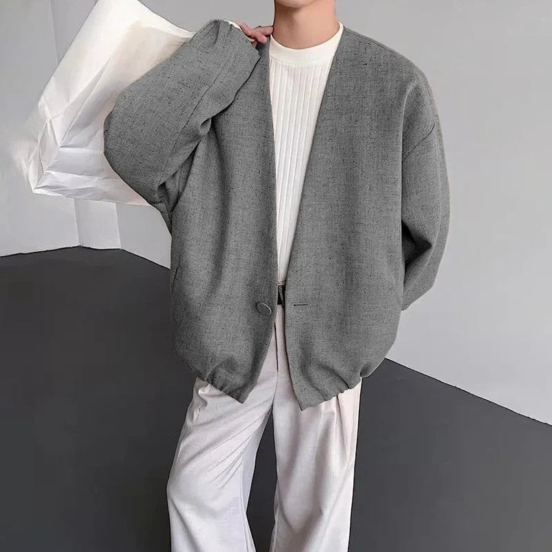 Men’s Button-Front Knit Jacket