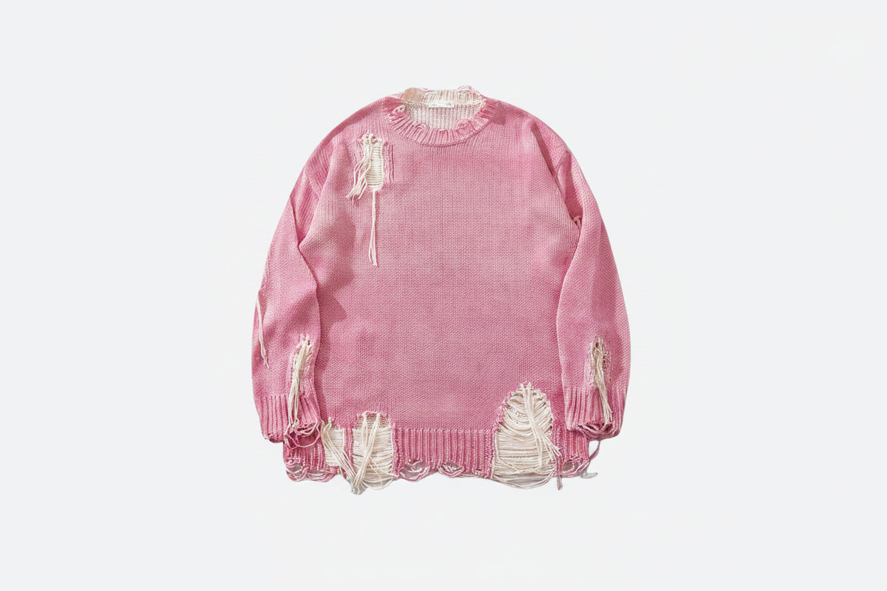 Men's Distressed Grunge Sweater