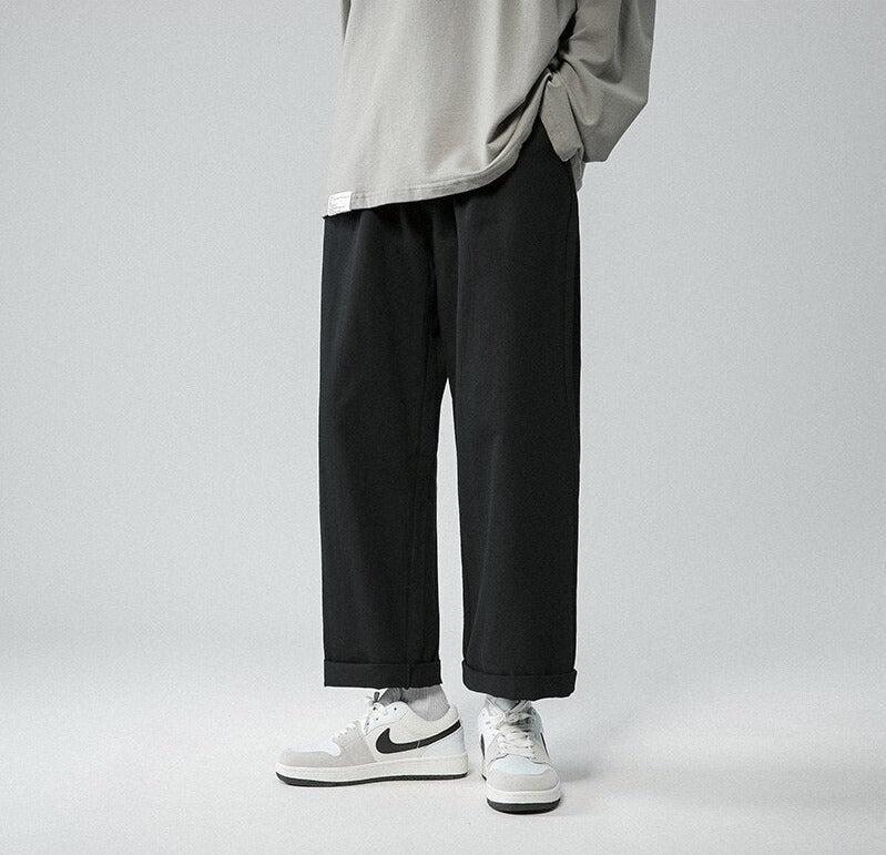 Men’s Elastic-Waist Straight-Leg Pants