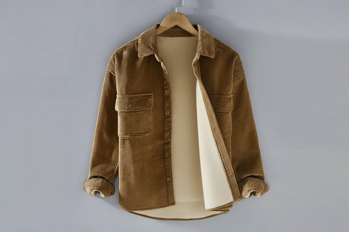 Men’s Fleece-Lined Corduroy Overshirt