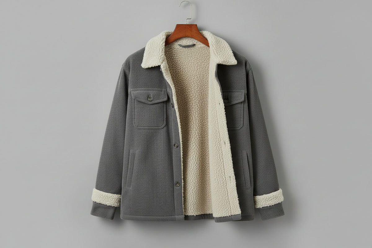 Men’s Fleece-Lined Corduroy Overshirt
