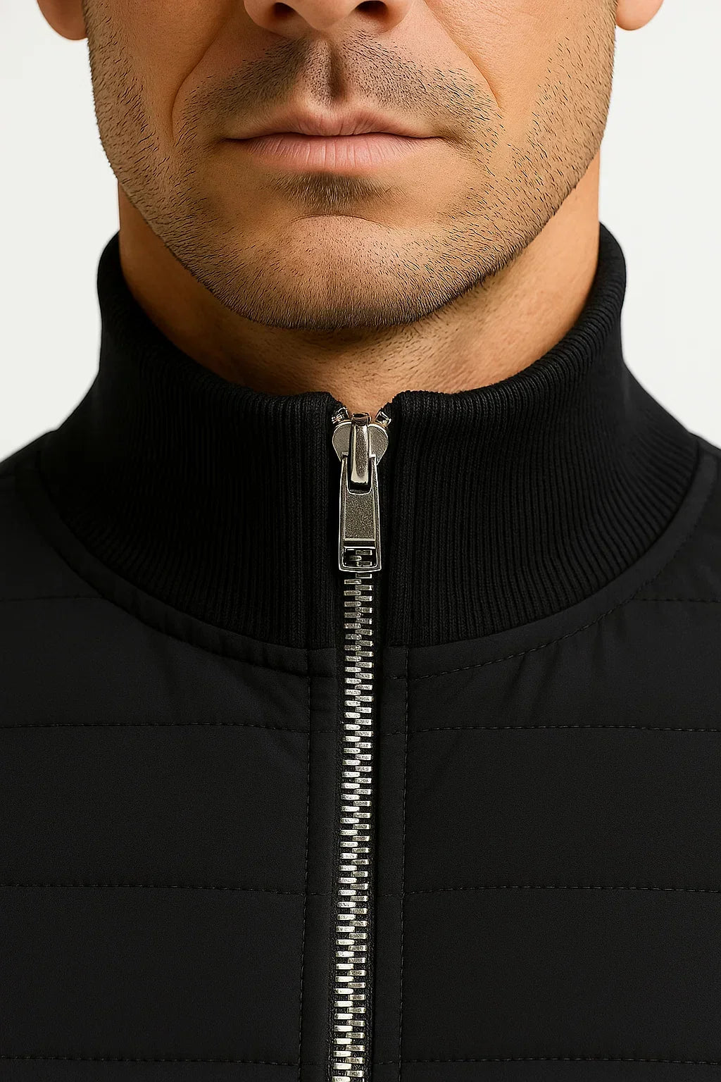 Men’s Hybrid Jacket with Knit Sleeves