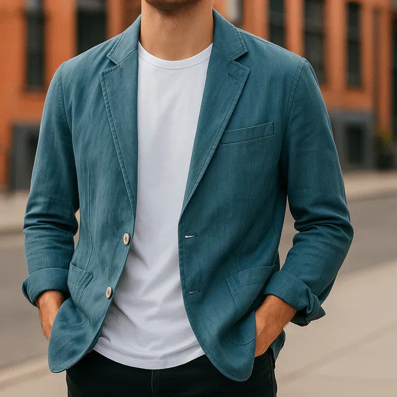 Men’s Linen Blazer with Tailored Fit