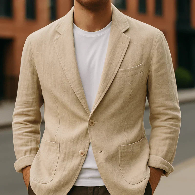 Men’s Linen Blazer with Tailored Fit