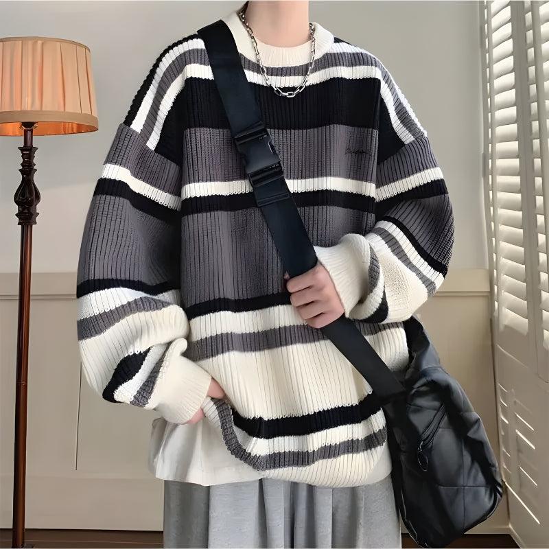 Men’s Striped Knit Sweater
