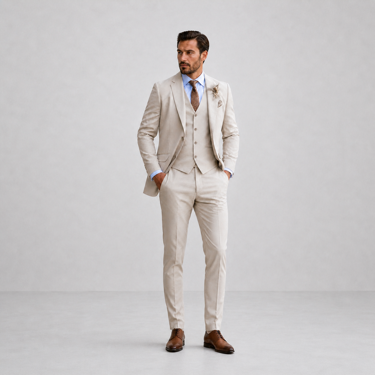 Men’s Three-Piece Slim-Fit Suit